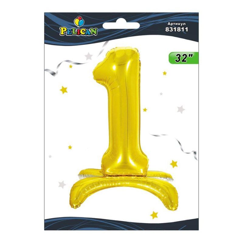 Цифра на підставці Pelican, “1“ золото 80см 831811 KNZ