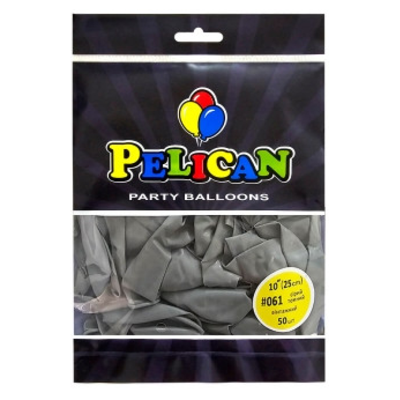 Кульки латексні 10“ (25см) вінтажний сірий темний Pelican 50шт (810061) KNZ Кульки латексні 10“ (25см) вінтажний сірий темний Pelican 50шт (810061) KNZ