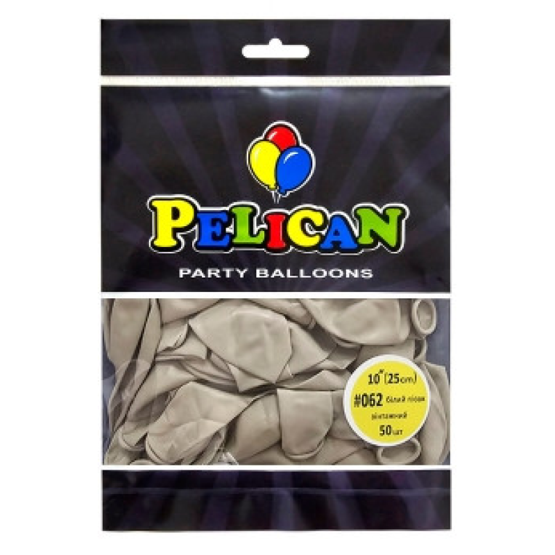 Кульки латексні 10“ (25см) вінтажний білий пісок Pelican 50шт (810062) KNZ