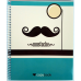 Блокнот для нотаток В5, бічна пружина, 60 листів офсет, клітка “Серія Mustache“, обкладинка м“яка Ц355035У KNZ