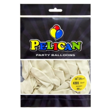 Кульки латексні 10“ (25см) вінтажний #201 білий Pelican 50шт (810201) KNZ