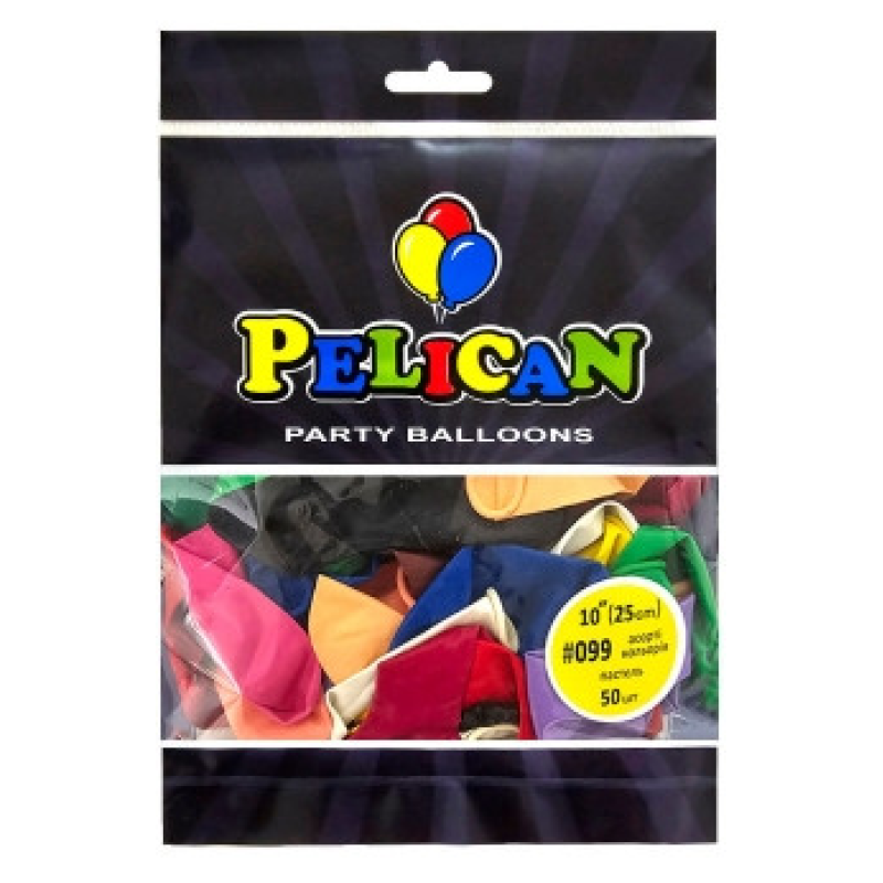 Кульки латексні 10“ (25см) пастель асорті квітів Pelican 50шт 810099 KNZ Кульки латексні 10“ (25см) пастель асорті квітів Pelican 50шт 810099 KNZ