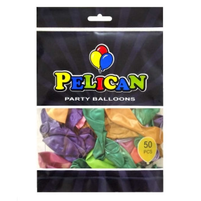 Кульки латексні 10“ (25см) перламутр асорті кольорів Pelican 50шт 810199 KNZ Кульки латексні 10“ (25см) перламутр асорті кольорів Pelican 50шт 810199 KNZ