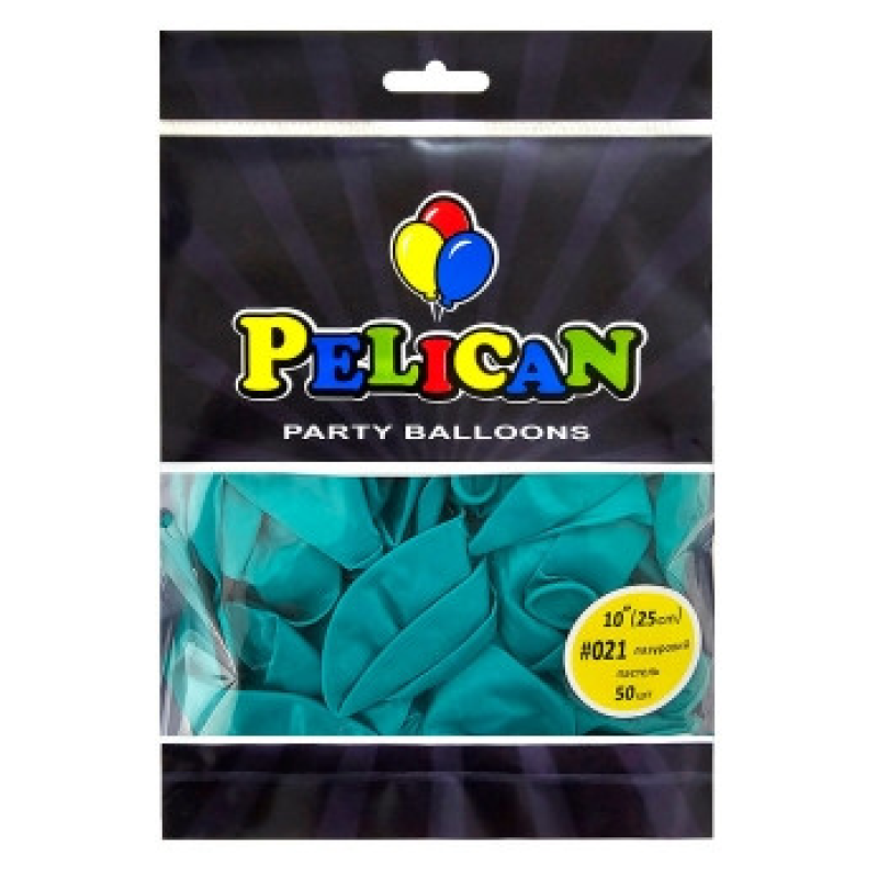 Кульки латексні 10“ (25см) пастель блакитний Pelican 50шт (810021) KNZ Кульки латексні 10“ (25см) пастель блакитний Pelican 50шт (810021) KNZ