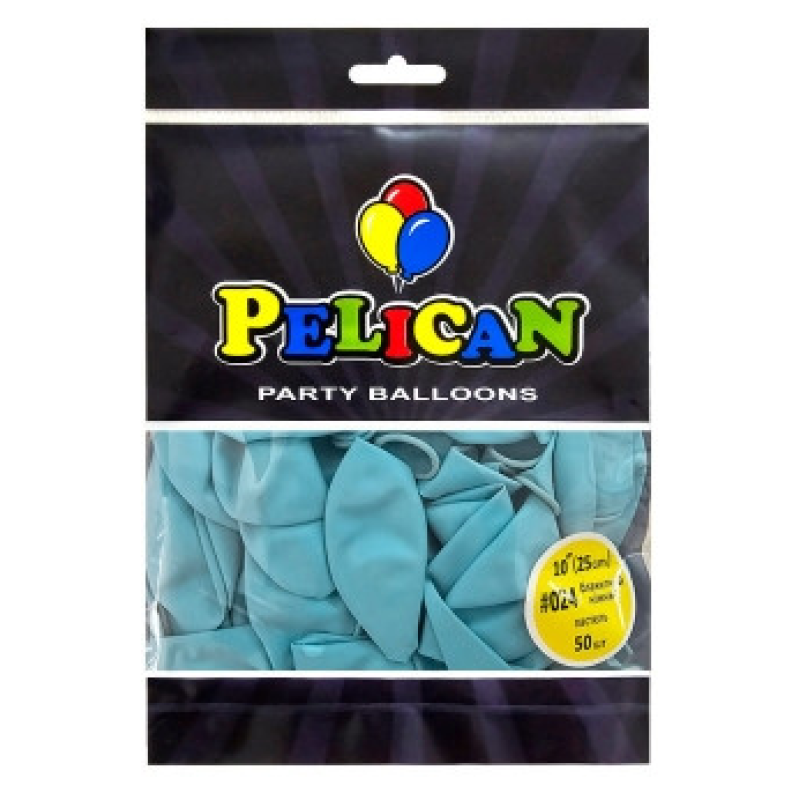 Кульки латексні 10“ (25см) пастель блакитний світлий Pelican 50шт (810023) KNZ Кульки латексні 10“ (25см) пастель блакитний світлий Pelican 50шт (810023) KNZ