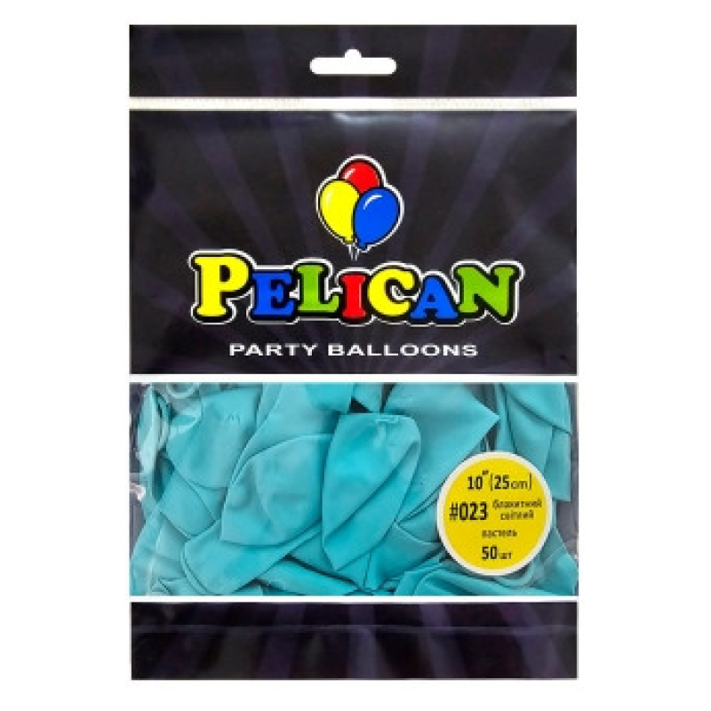 Кульки латексні 10“ (25см) пастель блакитний ніжний Pelican 50шт (810024) KNZ Кульки латексні 10“ (25см) пастель блакитний ніжний Pelican 50шт (810024) KNZ