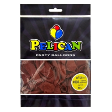 Кульки латексні 10“ (25см) пастель червоно-коричневий Pelican 50шт (810030) KNZ