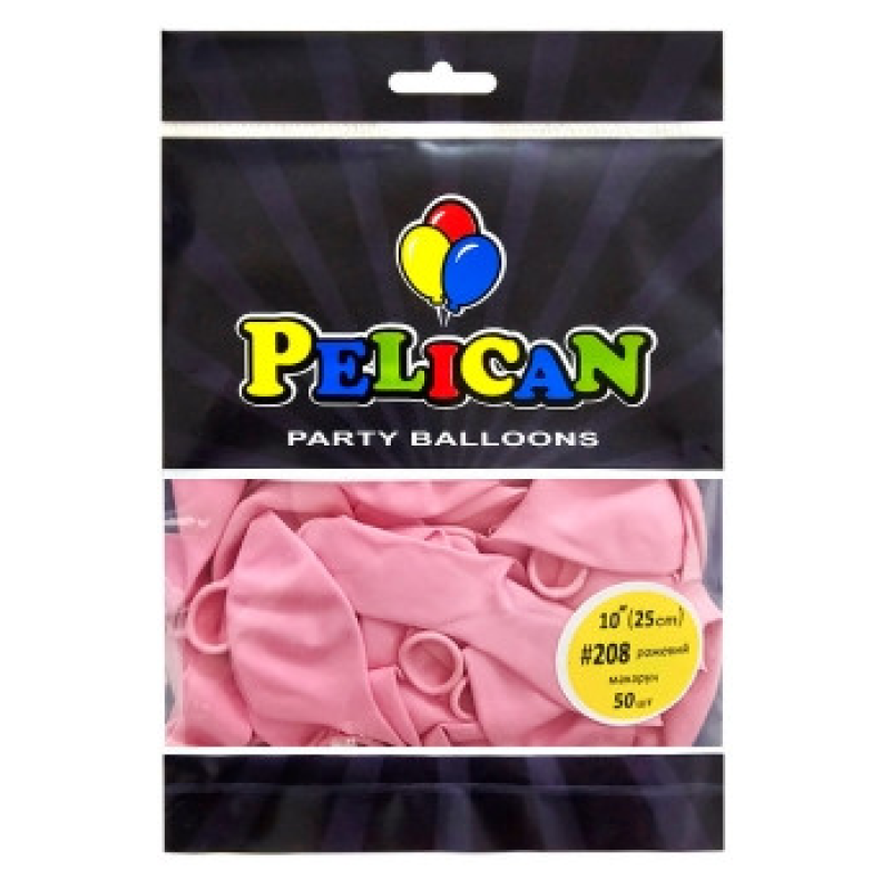 Кульки латексні 10“ (25см) макарун рожевий Pelican 50шт (810208) KNZ Кульки латексні 10“ (25см) макарун рожевий Pelican 50шт (810208) KNZ
