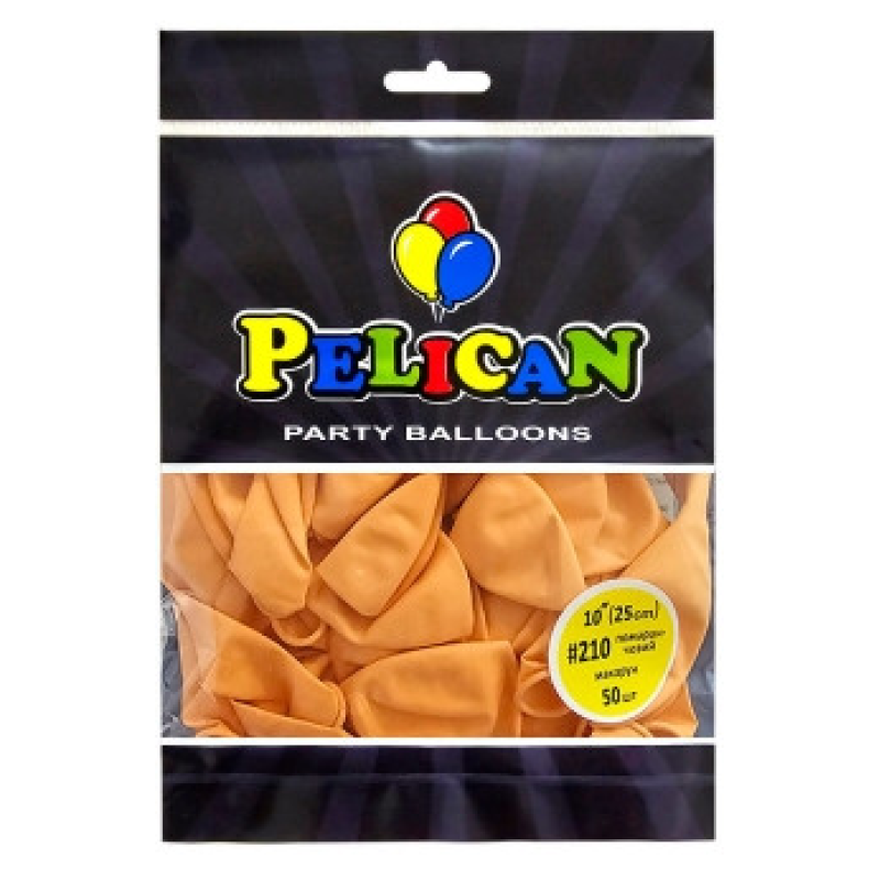 Кульки латексні 10“ (25см) макарун помаранчевий Pelican 50шт (810210) KNZ Кульки латексні 10“ (25см) макарун помаранчевий Pelican 50шт (810210) KNZ