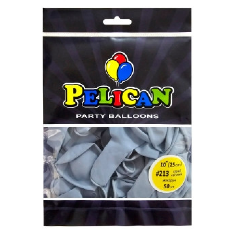 Кульки латексні 10“ (25см) макарун сірий світлий Pelican 50шт (810213) KNZ Кульки латексні 10“ (25см) макарун сірий світлий Pelican 50шт (810213) KNZ
