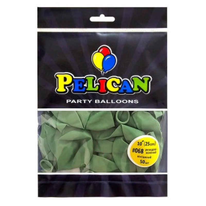 Кульки латексні 10“ (25см) вінтажний резедово-зелений Pelican 50шт (810068) KNZ Кульки латексні 10“ (25см) вінтажний резедово-зелений Pelican 50шт (810068) KNZ