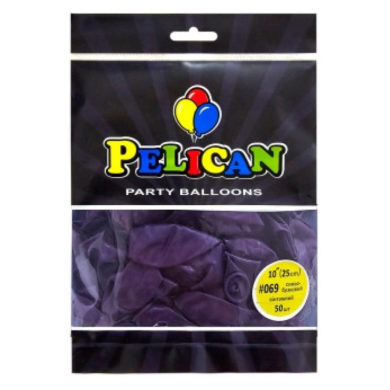 Кульки латексні 10“ (25см) вінтажний синьо-бузковий Pelican 50шт (810069) KNZ Кульки латексні 10“ (25см) вінтажний синьо-бузковий Pelican 50шт (810069) KNZ