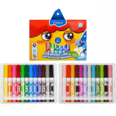 Фломастери MARCO 24 кольори товсті у картонній упаковці (змивні, антибактеріальні) 1632-24CBKNZ KNZ