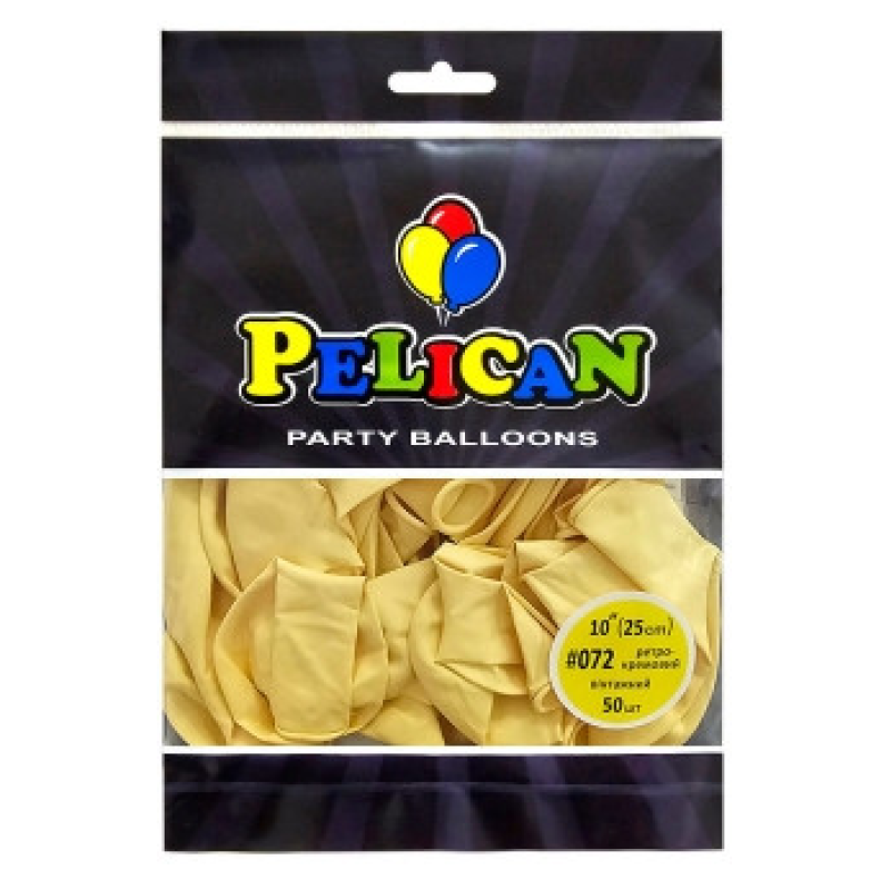 Кульки латексні 10“ (25см) вінтажний ретро-кремовий Pelican 50шт (810072) KNZ Кульки латексні 10“ (25см) вінтажний ретро-кремовий Pelican 50шт (810072) KNZ
