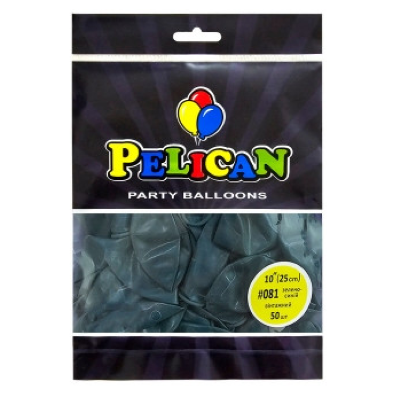 Кульки латексні 10“ (25см) вінтажний зелено-синій Pelican 50шт (810081) KNZ Кульки латексні 10“ (25см) вінтажний зелено-синій Pelican 50шт (810081) KNZ