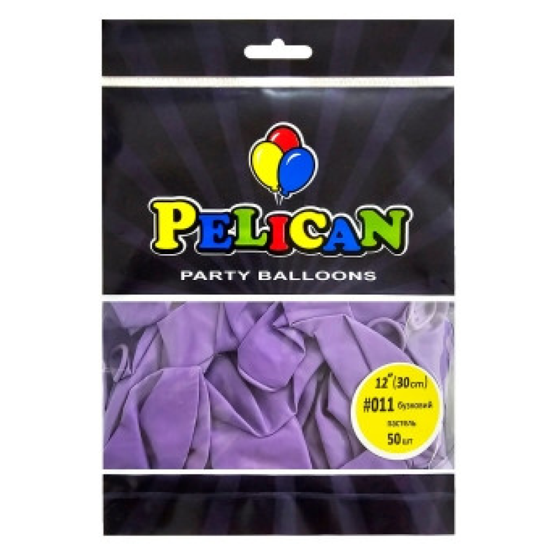 Кульки латексні 12“ (30см) пастель бузковий Pelican 50шт (812011) KNZ