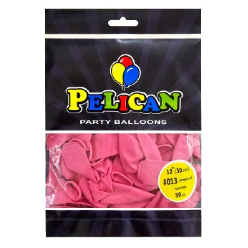 Кульки латексні 12“ (30см) пастель рожевий Pelican 50шт (812013) KNZ