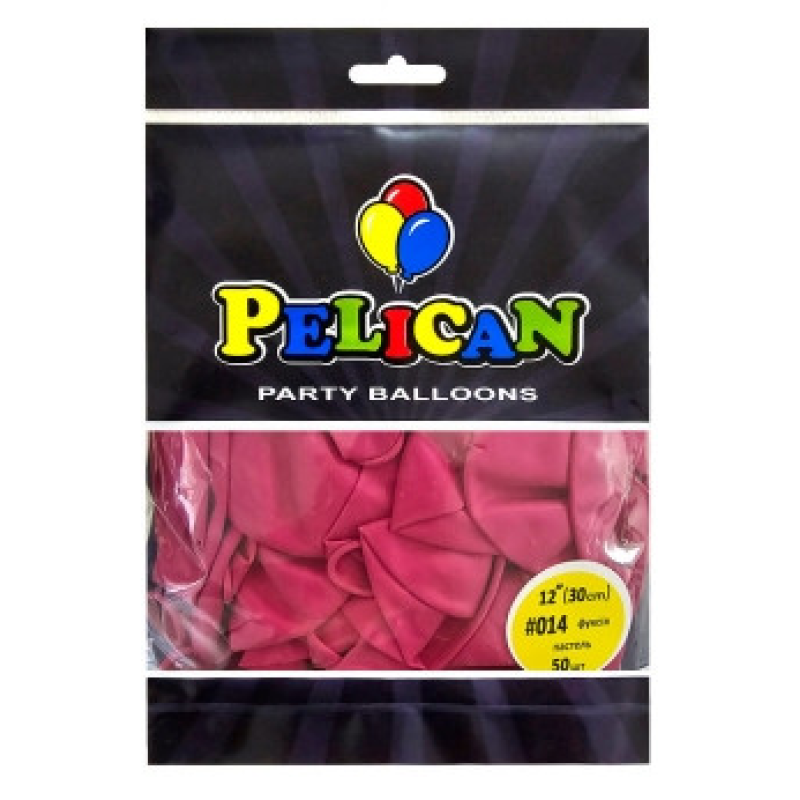 Кульки латексні 12“ (30см) пастель фуксія Pelican 50шт (812014) KNZ