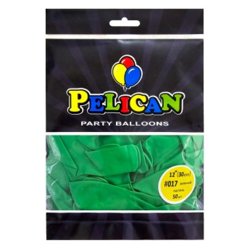 Кульки латексні 12“ (30см) пастель зелений Pelican 50шт (812017) KNZ