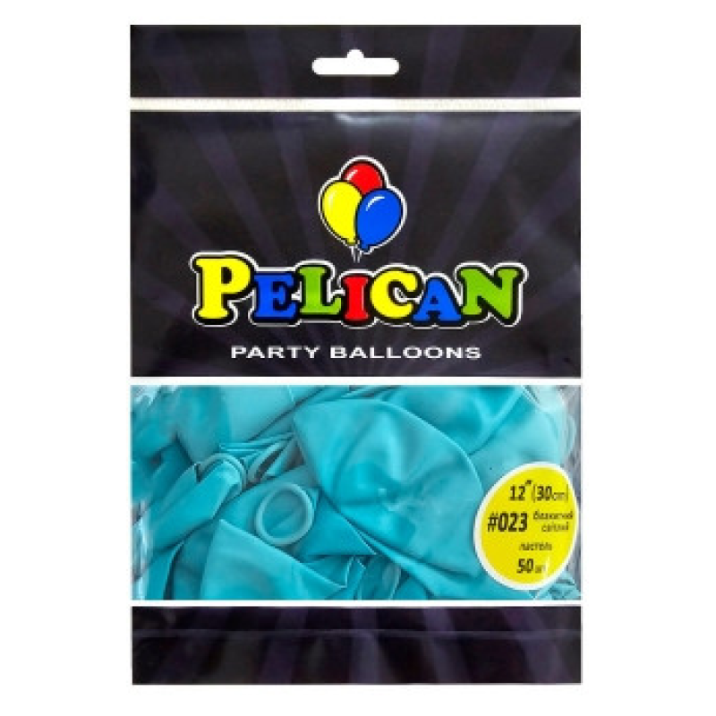 Кульки латексні 12“ (30см) пастель блакитний світлий Pelican 50шт (812023) KNZ Кульки латексні 12“ (30см) пастель блакитний світлий Pelican 50шт (812023) KNZ