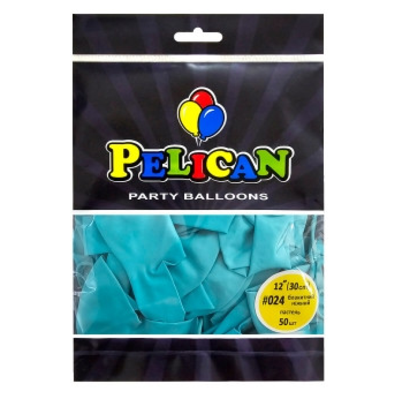 Кульки латексні 12“ (30см) пастель блакитний ніжний Pelican 50шт (812024) KNZ Кульки латексні 12“ (30см) пастель блакитний ніжний Pelican 50шт (812024) KNZ