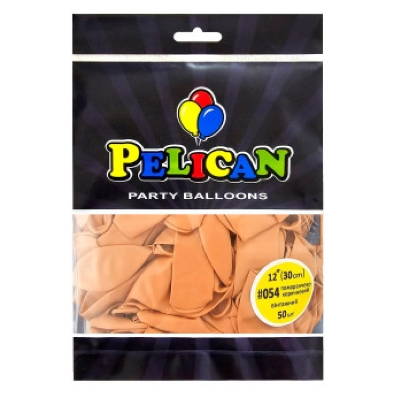 Кульки латексні 12“ (30см) вінтажний оранжево-коричневий Pelican 50шт (812054) KNZ