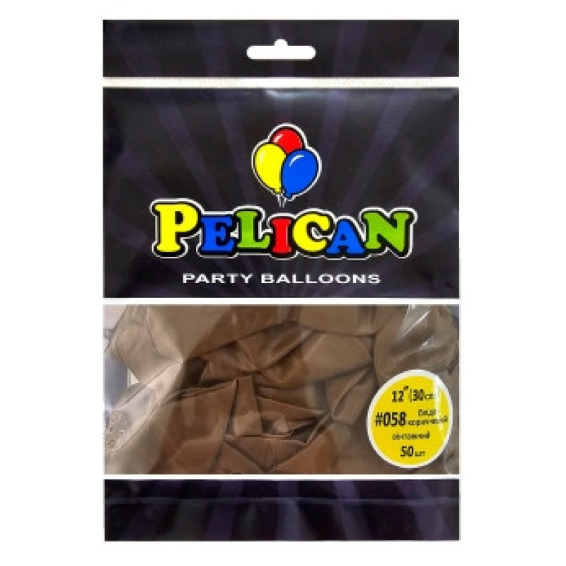 Кульки латексні 12“ (30см) вінтажний блідо-коричневий Pelican 50шт (812058) KNZ
