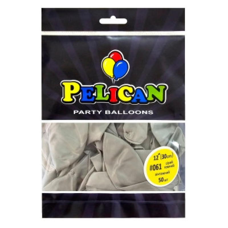 Кульки латексні 12 “(30см) вінтажний сірий темний Pelican 50шт (812061) KNZ
