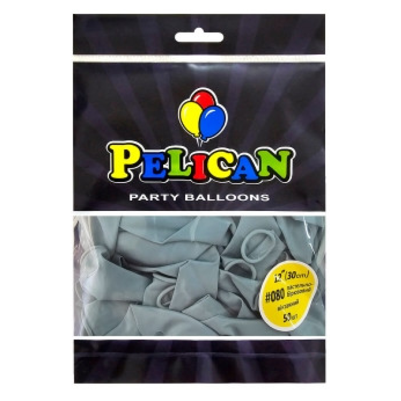 Кульки латексні 12“ (30см) вінтажний пастельно-бірюзовий Pelican 50шт (812080) KNZ Кульки латексні 12“ (30см) вінтажний пастельно-бірюзовий Pelican 50шт (812080) KNZ