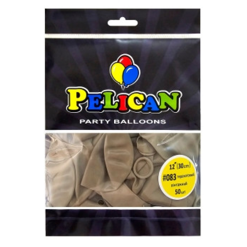 Кульки латексні 12“ (30см) вінтажний теракотовий Pelican 50шт (812083) KNZ