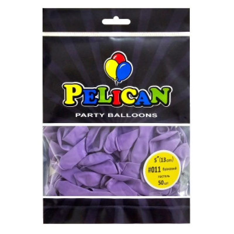 Кульки латексні 5“ (13см) пастель бузковий Pelican 50шт (805011) KNZ