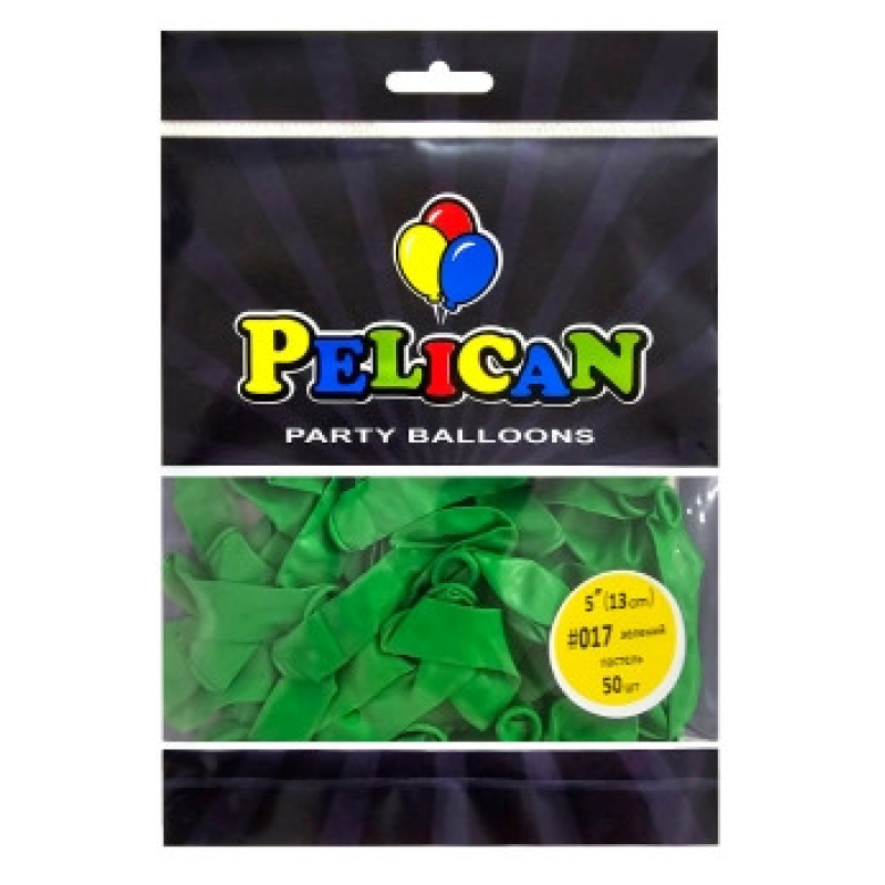 Кульки латексні 5“ (13см) пастель зелений Pelican 50шт (805017) KNZ