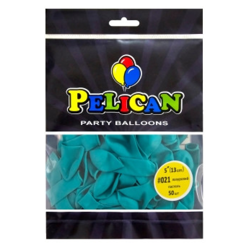 Кульки латексні 5“ (13см) пастель блакитний Pelican 50шт (805021) KNZ