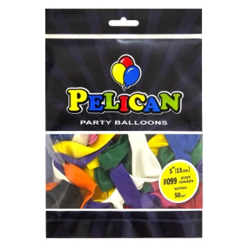 Кульки латексні 5“ (13см) пастель асорті квітів Pelican 50шт (805099) KNZ Кульки латексні 5“ (13см) пастель асорті квітів Pelican 50шт (805099) KNZ