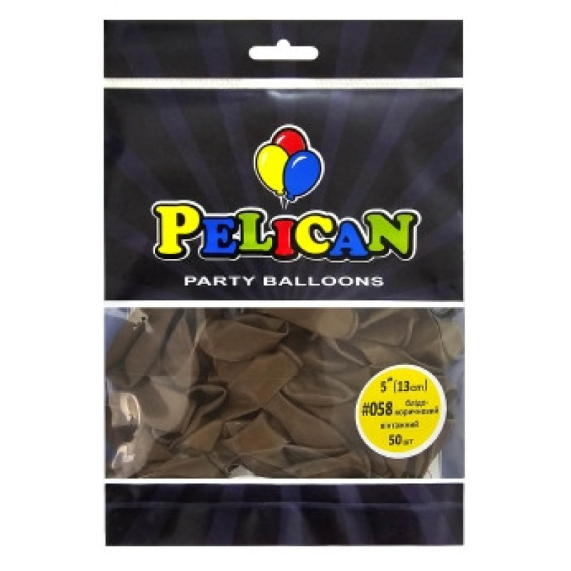 Кульки латексні 5“ (13см) вінтажний блідо-коричневий Pelican 50шт (805058) KNZ