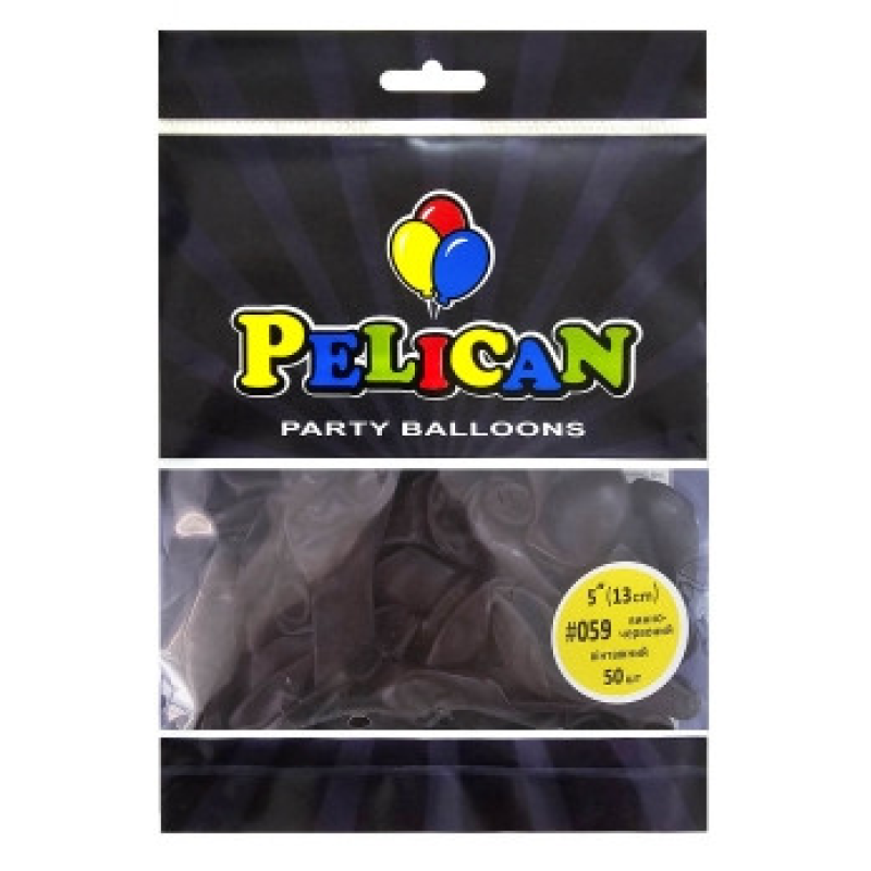 Кульки латексні 5“ (13см) вінтажний винно-червоний Pelican 50шт (805059) KNZ