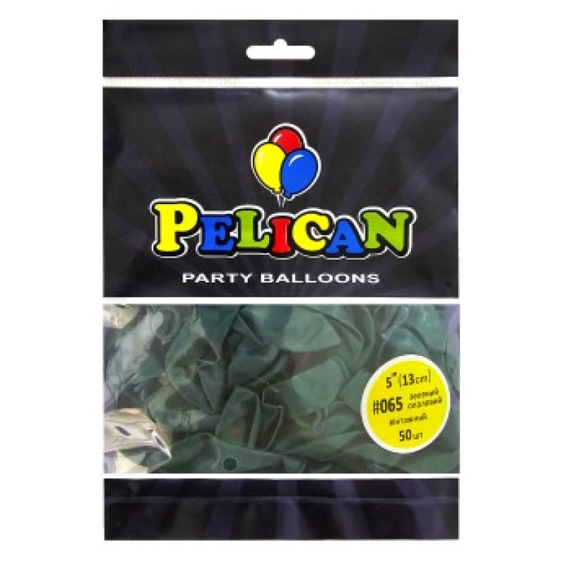 Кульки латексні 5“ (13см) вінтажний зелений опаловий Pelican 50шт (805065) KNZ