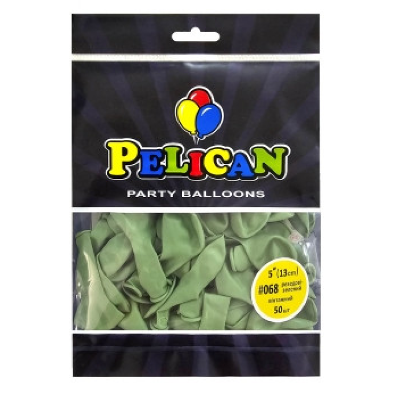 Кульки латексні 5“ (13см) вінтажний резедово-зелений Pelican 50шт (805068) KNZ Кульки латексні 5“ (13см) вінтажний резедово-зелений Pelican 50шт (805068) KNZ