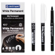 Маркер білий “Centropen“ Permanent тонкий KNZ