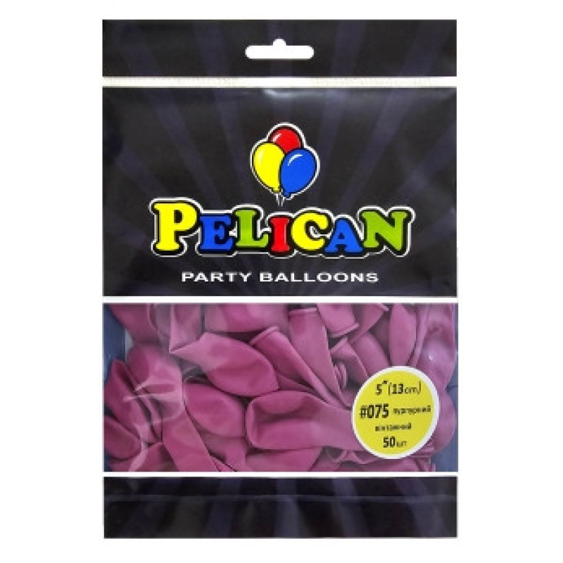 Кульки латексні 5“ (13см) вінтажний пурпурний Pelican 50шт (805075) KNZ