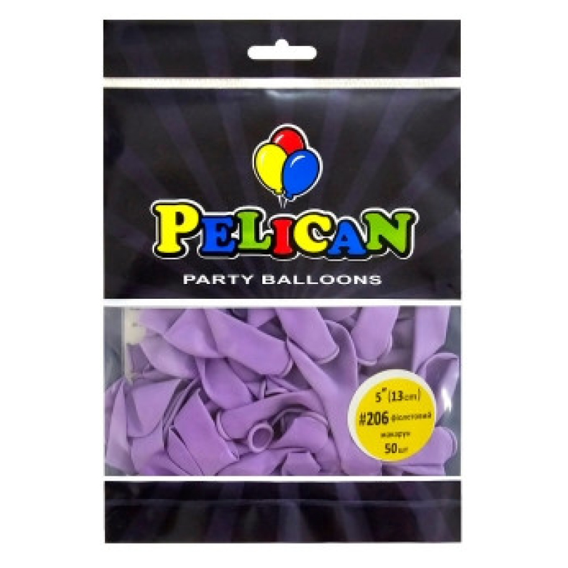 Кульки латексні 5“ (13см) макарун фіолетовий Pelican 50шт (805206) KNZ