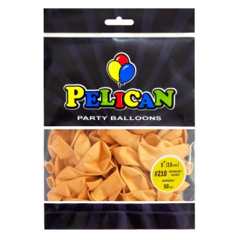 Кульки латексні 5“ (13см) макарун помаранчевий Pelican 50шт (805210) KNZ