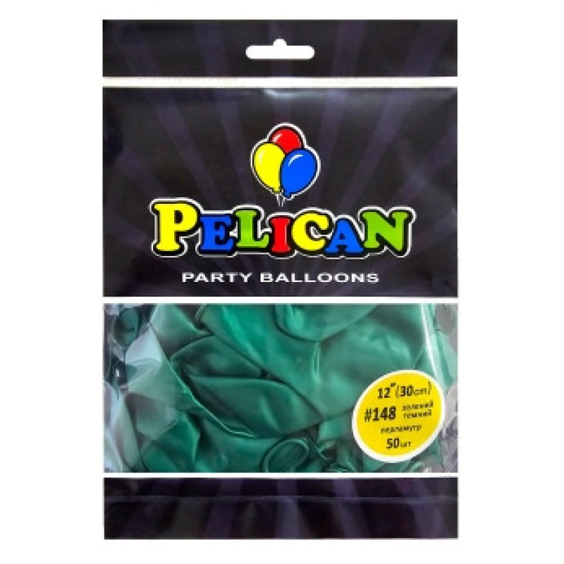 Кульки латексні 12“ (30см) перламутр зелений Pelican 50шт (812148) KNZ Кульки латексні 12“ (30см) перламутр зелений Pelican 50шт (812148) KNZ