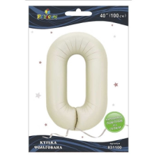 Кулька фольгована цифра “0“ молочна 40“(100см) Pelican Бежевий Pelican (831100) KNZ