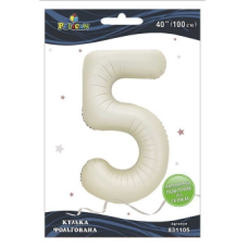 Кулька фольгована цифра “5“ молочна 40“(100см) Pelican Бежевий Pelican (831105) KNZ