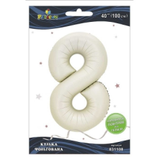 Кулька фольгована цифра “8“ молочна 40“(100см) Pelican Бежевий Pelican (831108) KNZ