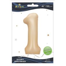Кулька фольгована цифра “1“ латте 40“(100см) Pelican Бежевий Pelican (831111) KNZ