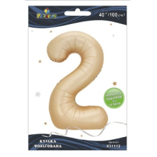 Кулька фольгована цифра “2“ латте 40“(100см) Pelican Бежевий Pelican (831112) KNZ