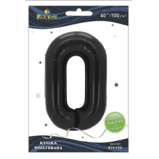 Кулька фольгована цифра “0“ чорна 40“ (100см) Pelican Чорний Pelican (831150) KNZ