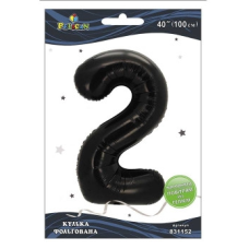 Кулька фольгована цифра “2“ чорна 40“ (100см) Pelican Чорний Pelican (831152) KNZ